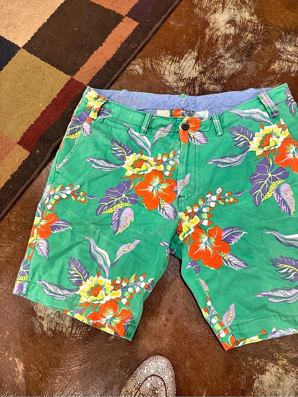 Ralph Lauren Polo Floral Flat Front Shorts Waist 38